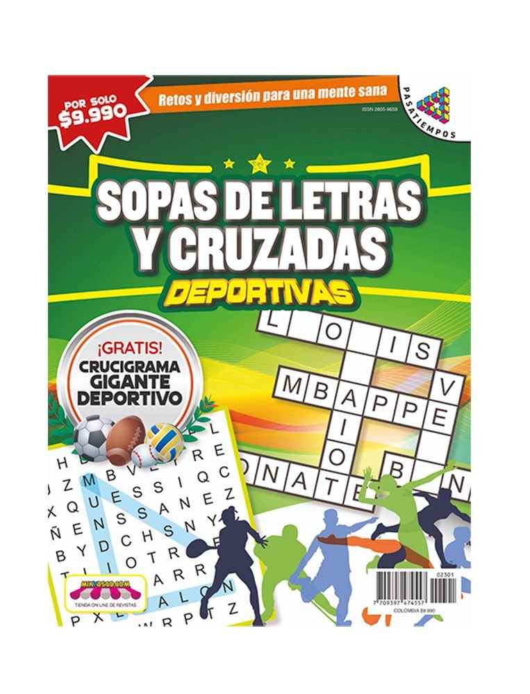 SOPAS DE LETRAS Y CRUZADAS DEPORTIVAS
